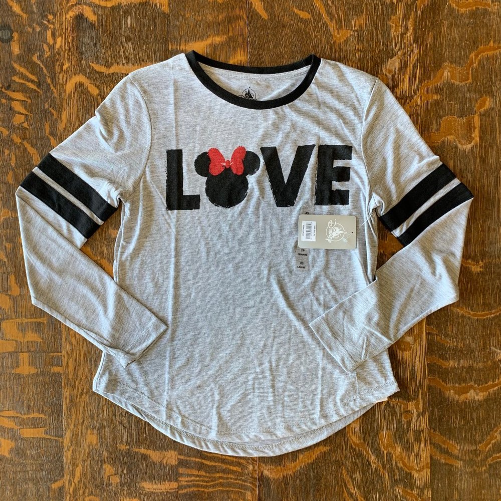 Disney Minnie "Love" long sleeve Tee sz XS - Picture 4 of 8